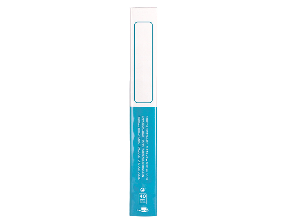 PROTEGE-DOCS LIDERPAPEL KANGOUROU PERSONNALISABLE     POLYPRO 40 POCHETTES FIXES A4 210X297MM VERT TRANSLUCIDE