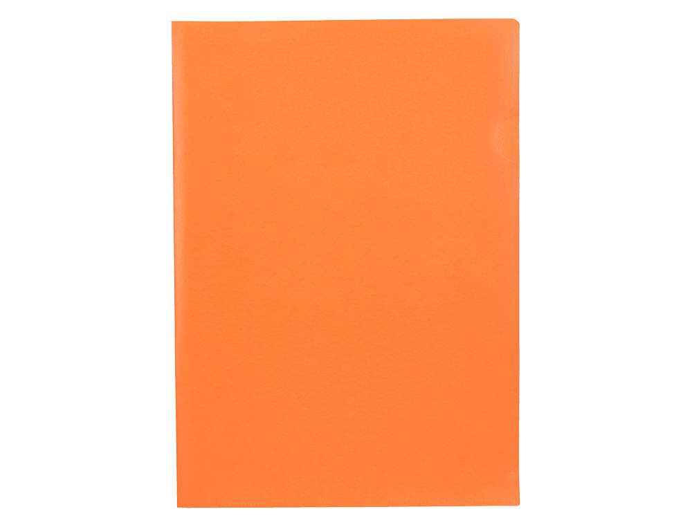 POCHETTE COIN LIDERPAPEL POLYPROPYLENE 180 MICRONS A4 210X297MM CAPACITE 20F COLORIS ORANGE FLUO