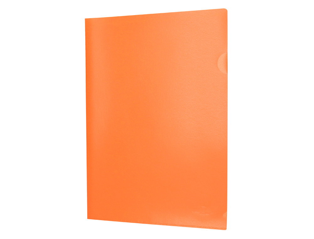 POCHETTE COIN LIDERPAPEL POLYPROPYLENE 180 MICRONS A4 210X297MM CAPACITE 20F COLORIS ORANGE FLUO