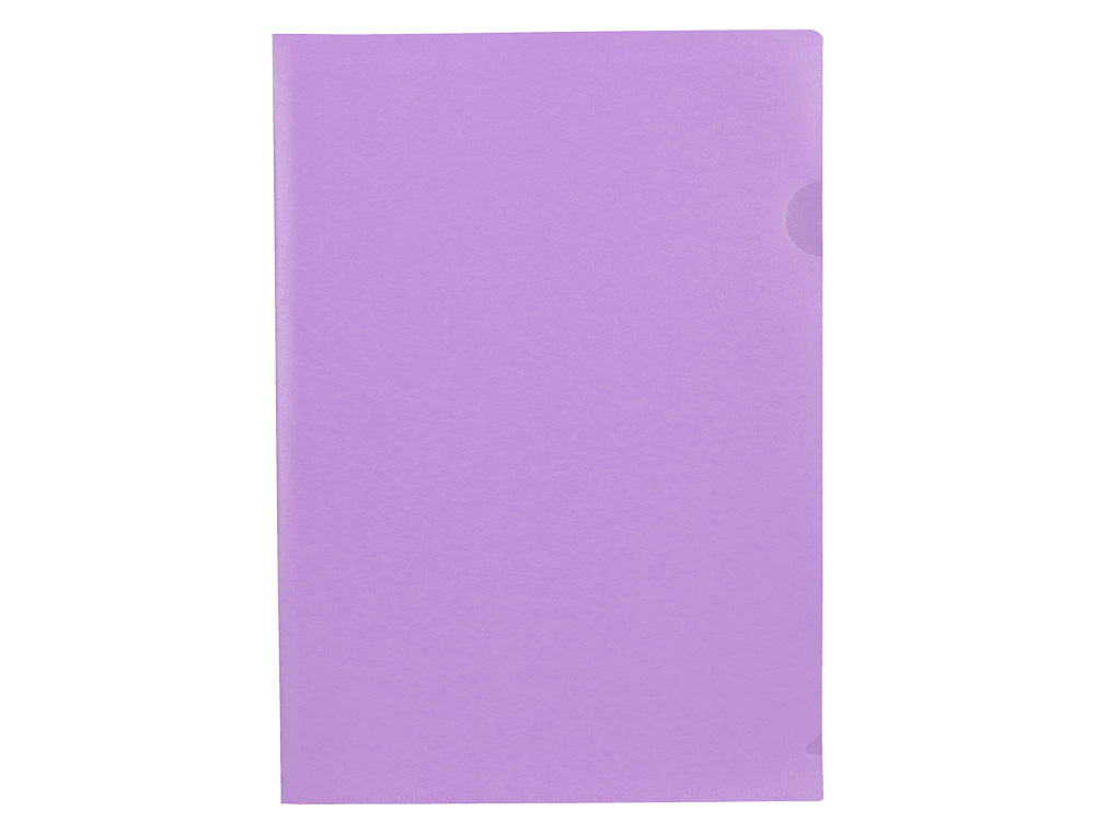 POCHETTE COIN LIDERPAPEL POLYPROPYLENE 180 MICRONS A4  210X297MM CAPACITE 20F        COLORIS LAVANDE OPAQUE