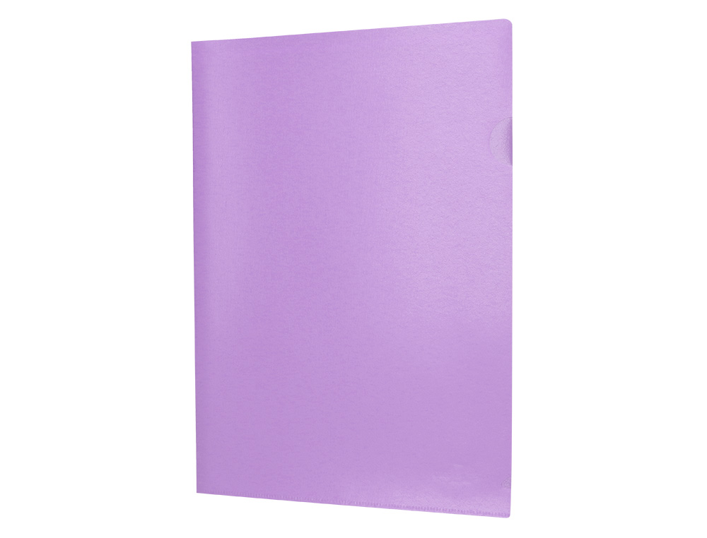 POCHETTE COIN LIDERPAPEL POLYPROPYLENE 180 MICRONS A4  210X297MM CAPACITE 20F        COLORIS LAVANDE OPAQUE