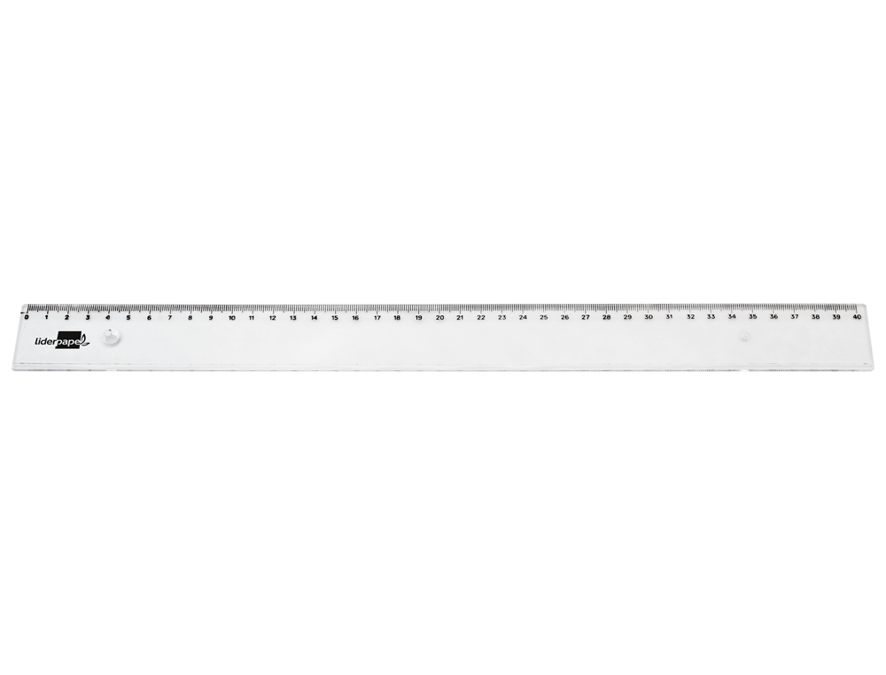 REGLE LIDERPAPEL PLASTIQUE INCASSABLE TRANSPARENT 40 CM