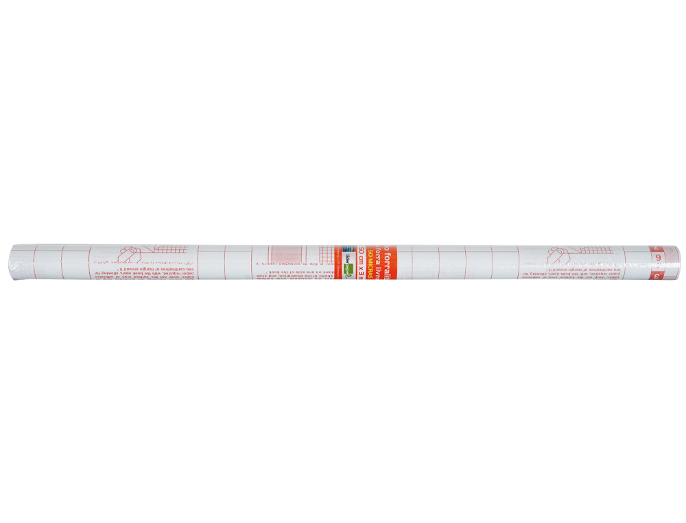 COUVRE-LIVRES LIDERPAPEL ADHSIF REPOSITIONNABLE 0.33X1.50M ROULEAU PLASTIQUE 50 MICRONS