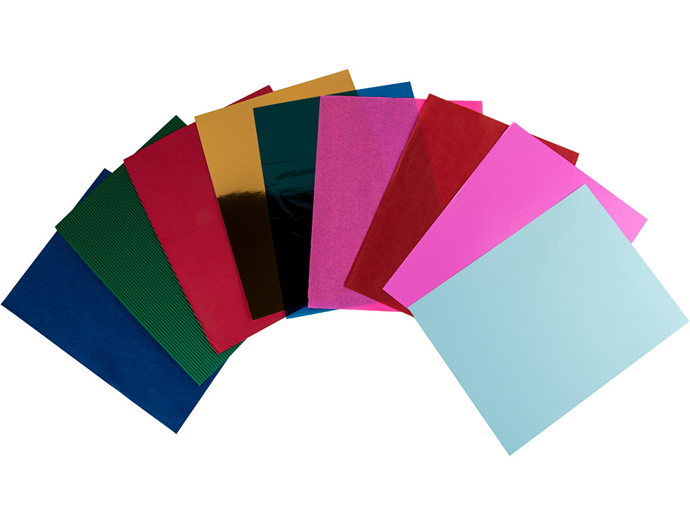 PAPIER CRATIF LIDERPAPEL A4+ 240X315MM ASSORTIMENT DIVERS PAPIERS BLOC 84F