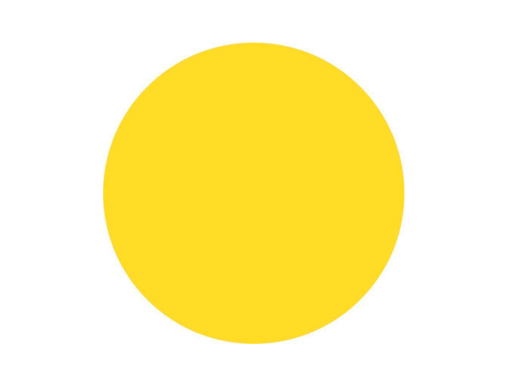 PASTILLE ADHESIVE LIDERPAPEL DIAMETRE 10,5MM COLORIS JAUNE ROULEAU 6000 UNITES BOITE     CARTON