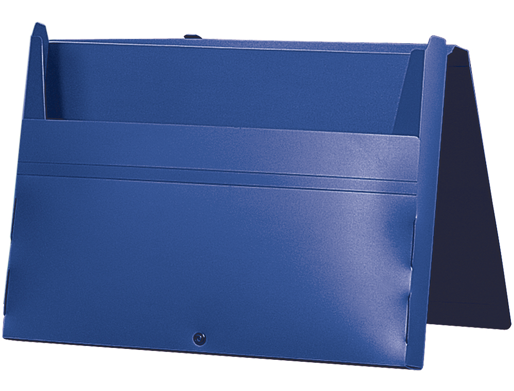 POCHETTE LIDERPAPEL POLYPROPYLÈNE PORTE-DOCUMENTS A4 297X210MM 1000 MICRONS POIGNÉE PLASTIQUE FERMOIR OPAQUE BLEU