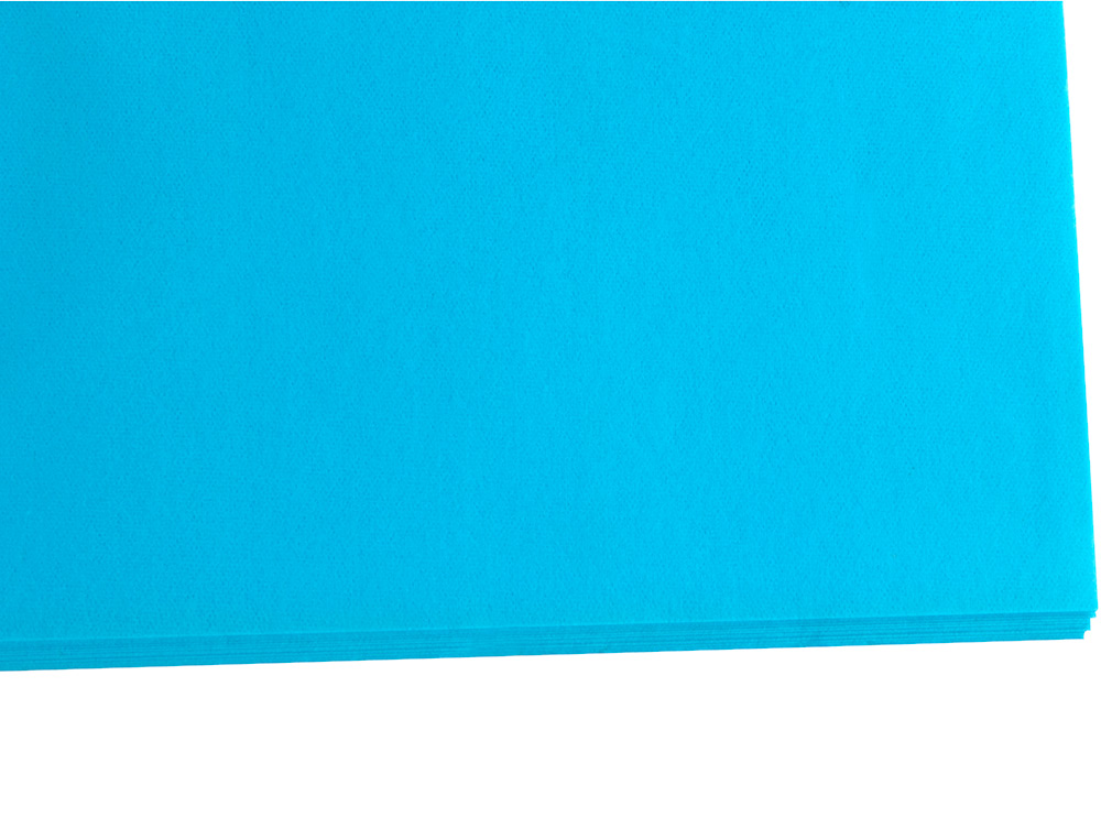 PAPIER DE SOIE LIDERPAPEL 52X76CM 18G/M2 UNICOLORE BLEU CIEL SACHET 25F