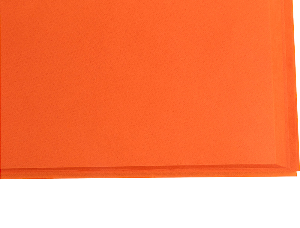 PAPIER DE SOIE LIDERPAPEL 52X76CM 18G/M2 UNICOLORE ORANGE SACHET 25F
