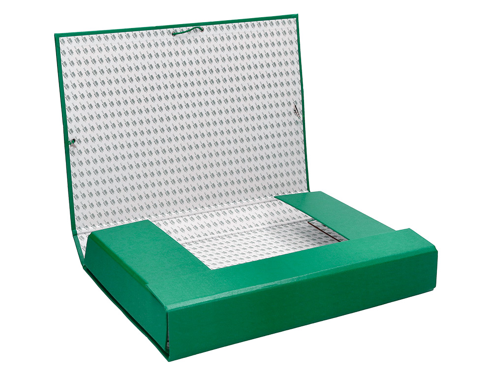 BOÎTE CLASSEMENT CARTON LIDERPAPEL 1,9MM PROJETS PAPER COAT 250X350MM DOCUMENTS A4+ DOS 70MM COLORIS VERT