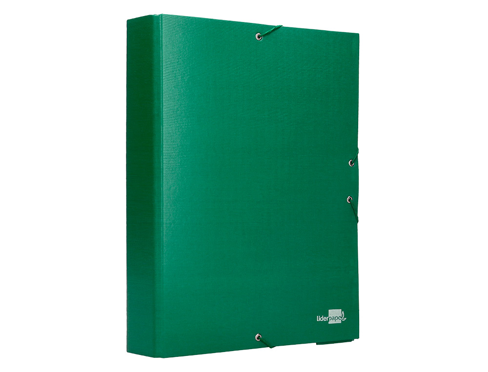 BOÎTE CLASSEMENT CARTON LIDERPAPEL 1,9MM PROJETS PAPER COAT 250X350MM DOCUMENTS A4+ DOS 70MM COLORIS VERT