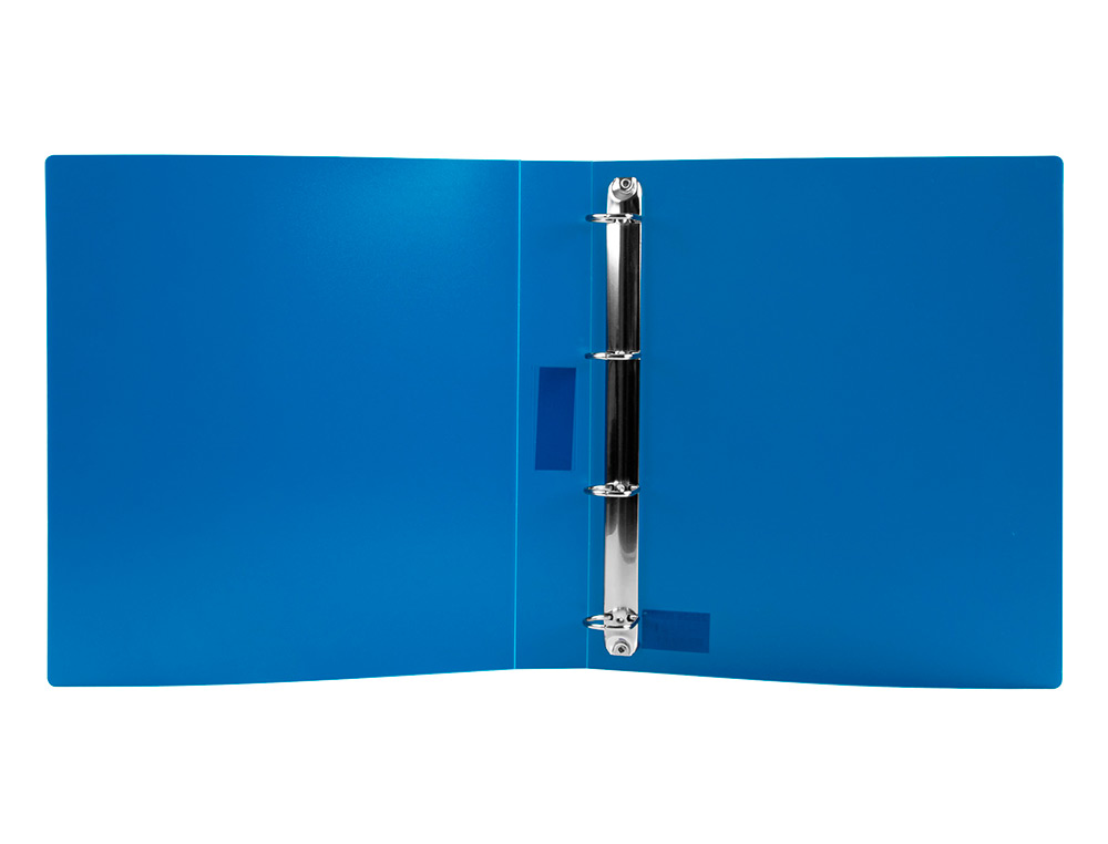 CLASSEUR LIDERPAPEL 4 ANNEAUX 25MM A4 260X315MM POLYPROPYLÈNE DOS 40MM PORTE-CARTES VISITE COLORIS BLEU TRANSLUCIDE