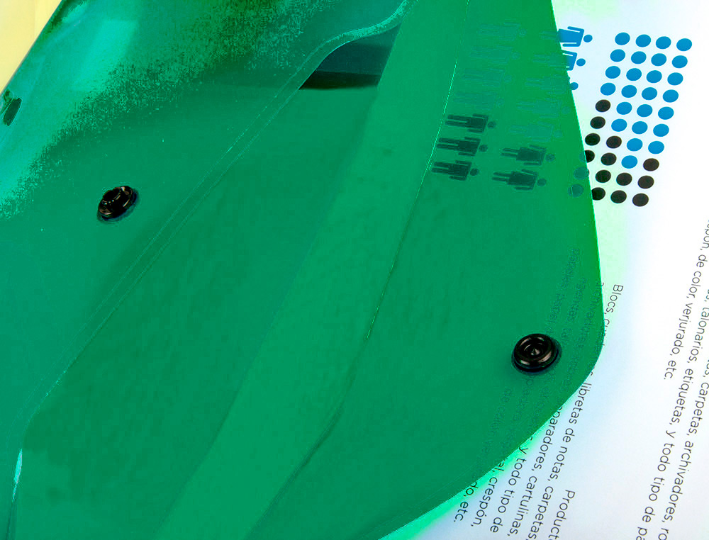 POCHETTE ENVELOPPE LIDERPAPEL POLYPROPYLNE 180 MICRONS A5 210X148MM 50F FERMETURE BOUTON RSISTANT TRANSPARENT VERT