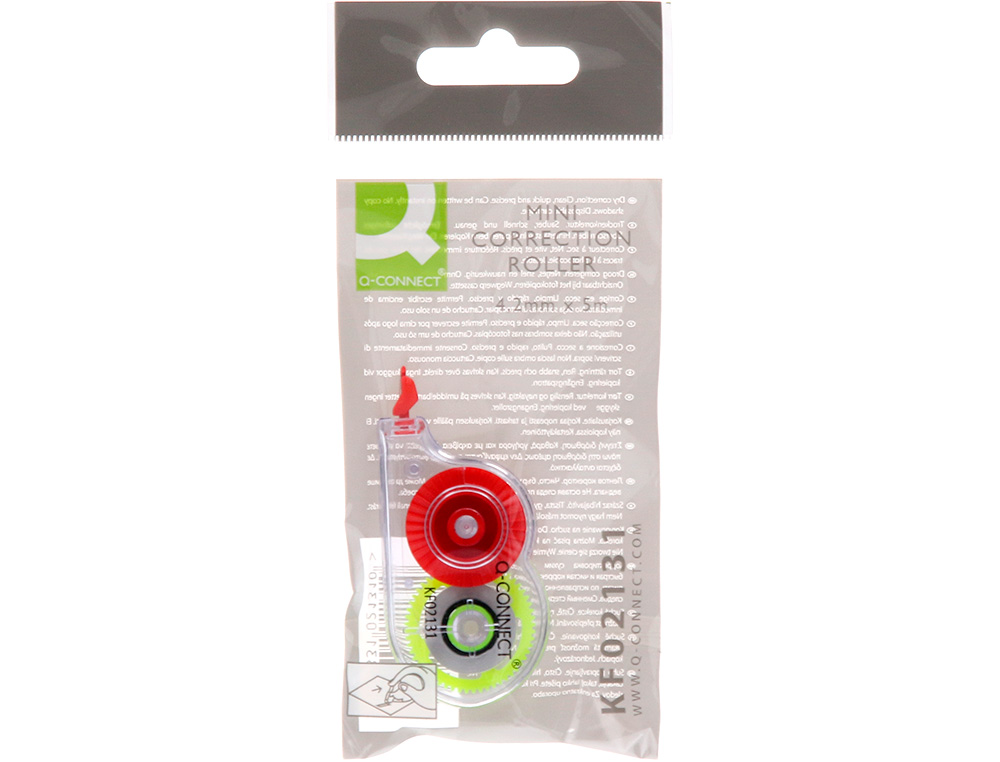 CORRECTEUR Q-CONNECT DÉVIDOIR MINI RUBAN 4.2MMX5M APPLICATION FRONTALE RÉECRITURE IMMÉDIATE BLISTER