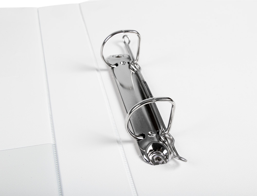 CLASSEUR KANGOUROU LIDERPAPEL 2 ANNEAUX 25MM 283X320MM DOCUMENT A4 PLASTIQUE DOS 40MM COLORIS BLANC