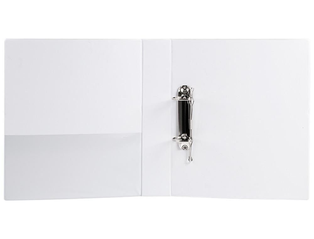 CLASSEUR KANGOUROU LIDERPAPEL 2 ANNEAUX 40MM 283X320MM DOCUMENT A4 PLASTIQUE DOS 68MM COLORIS BLANC