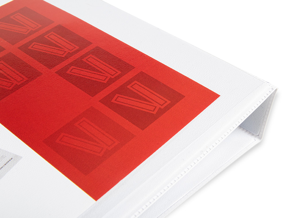 CLASSEUR KANGOUROU LIDERPAPEL 4 ANNEAUX 55MM 283X320MM DOCUMENT A4 PLASTIQUE DOS 78MM COLORIS BLANC