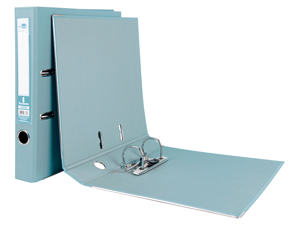 CLASSEUR LEVIER LIDERPAPEL A4 DOCUMENTA CARTON REMBORDÉ 1,9MM DOS 52MM RADO MÉTALLIQUE COLORIS GRIS