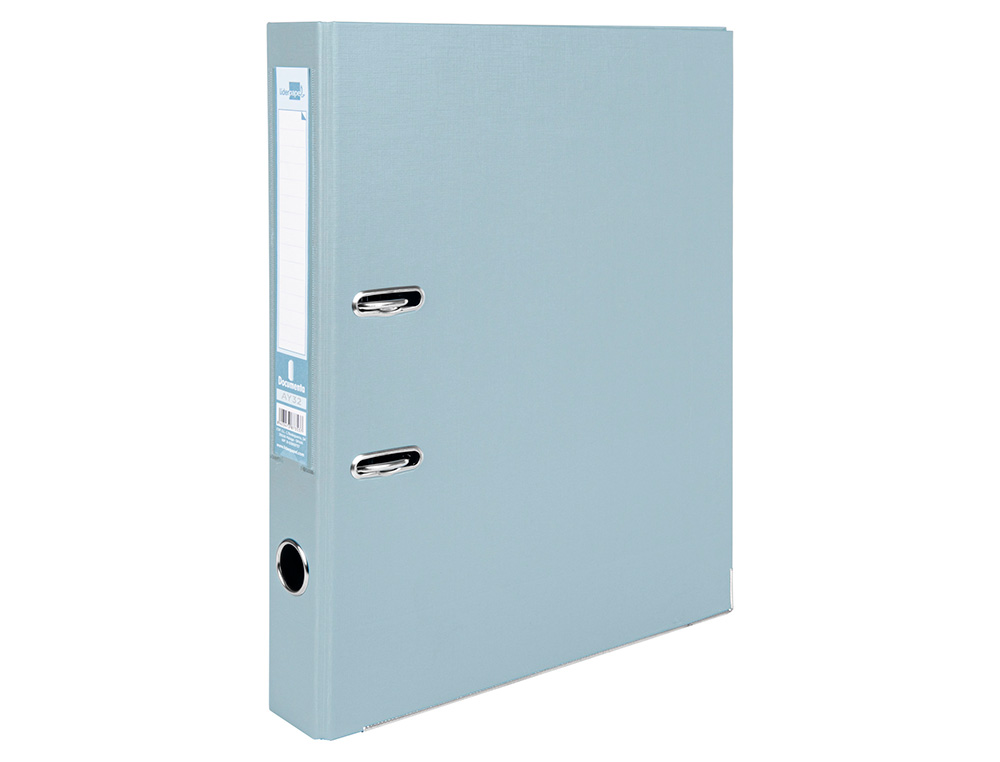 CLASSEUR LEVIER LIDERPAPEL A4 DOCUMENTA CARTON REMBORDÉ 1,9MM DOS 52MM RADO MÉTALLIQUE COLORIS GRIS