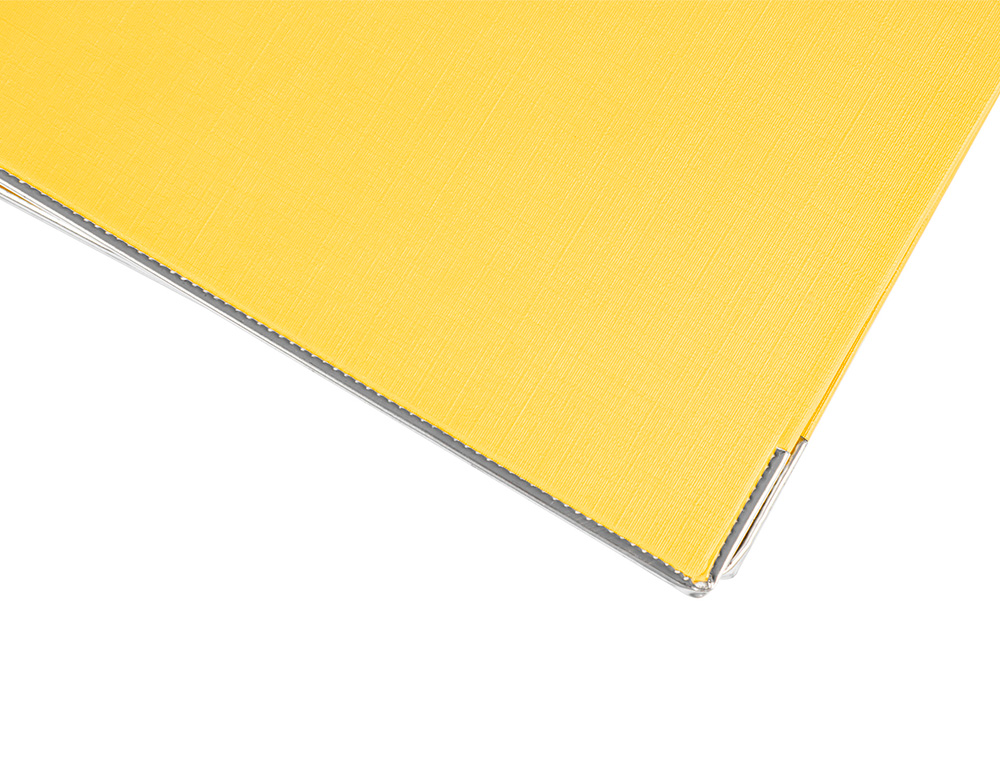CLASSEUR LEVIER LIDERPAPEL A4 DOCUMENTA CARTON REMBORD 1,9MM DOS 52MM RADO MTALLIQUE COLORIS JAUNE