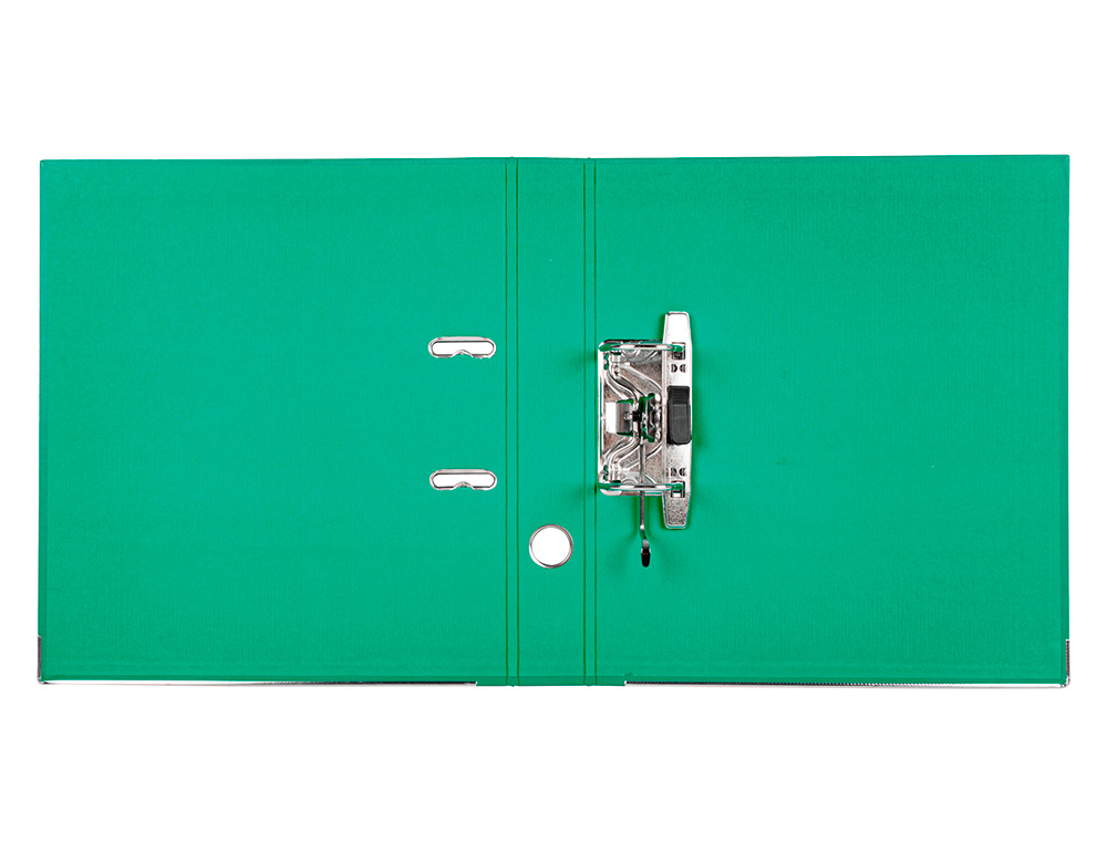 CLASSEUR LEVIER LIDERPAPEL A4 DOCUMENTA CARTON REMBORD 1,9MM DOS 52MM RADO MTALLIQUE COLORIS VERT