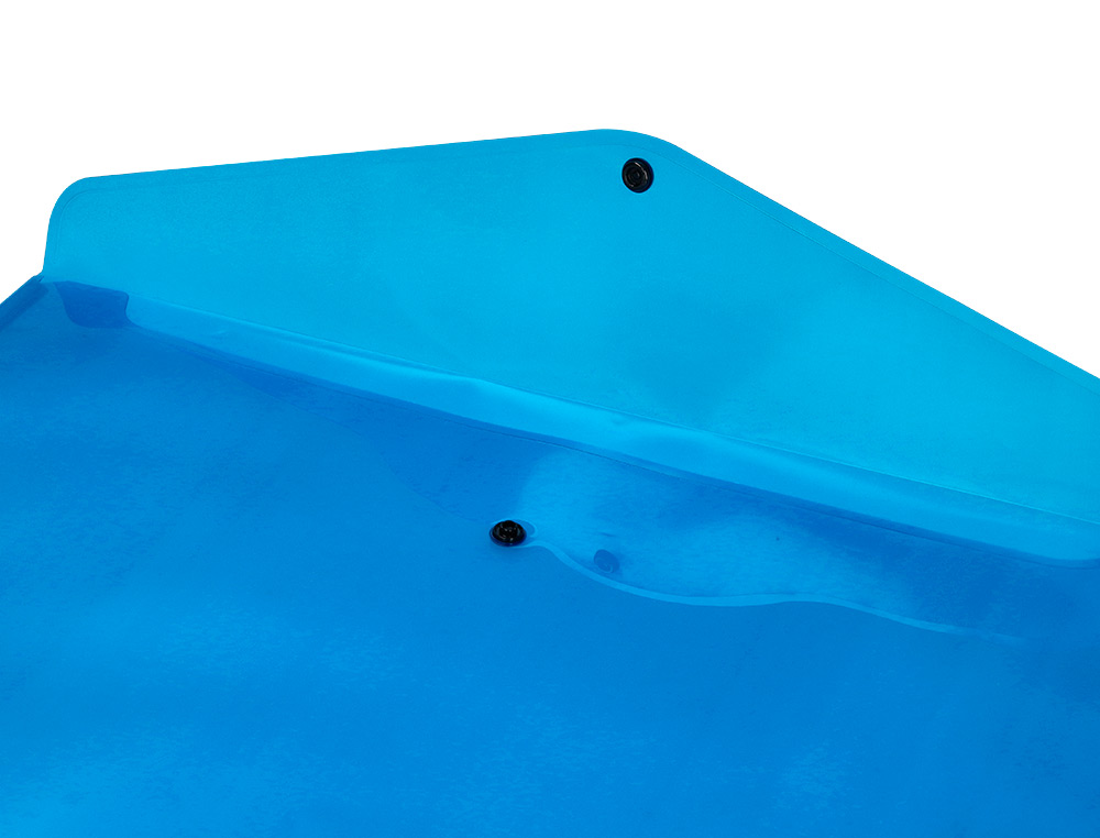 POCHETTE ENVELOPPE LIDERPAPEL POLYPROPYLÈNE 180 MICRONS A3 420X297MM 50F FERMETURE BOUTON RÉSISTANT TRANSPARENT BLEU
