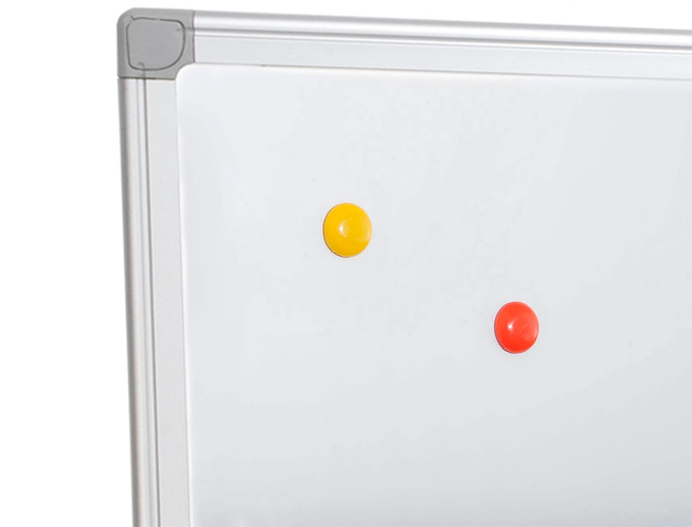 TABLEAU Q-CONNECT LAQUÉ MAGNÉTIQUE CADRE ALUMINIUM IDÉAL COLLÈGES BUREAUX INCLUS ACCESSOIRES FIXATION MUR 200X100CM
