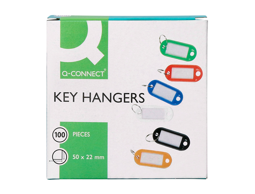 PORTE-CLS Q-CONNECT PORTE-TIQUETTE PLASTIQUE 50X22MM COLORIS BLANC PRSENTOIR 100 UNITS