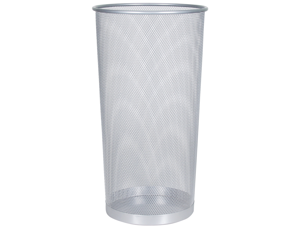 PORTE-PARAPLUIES Q-CONNECT MAILLE MÉTALLIQUE CAPACITÉ 22.6L HAUTEUR 500MM DIAMÈTRE FOND 265MM COLORIS ARGENT