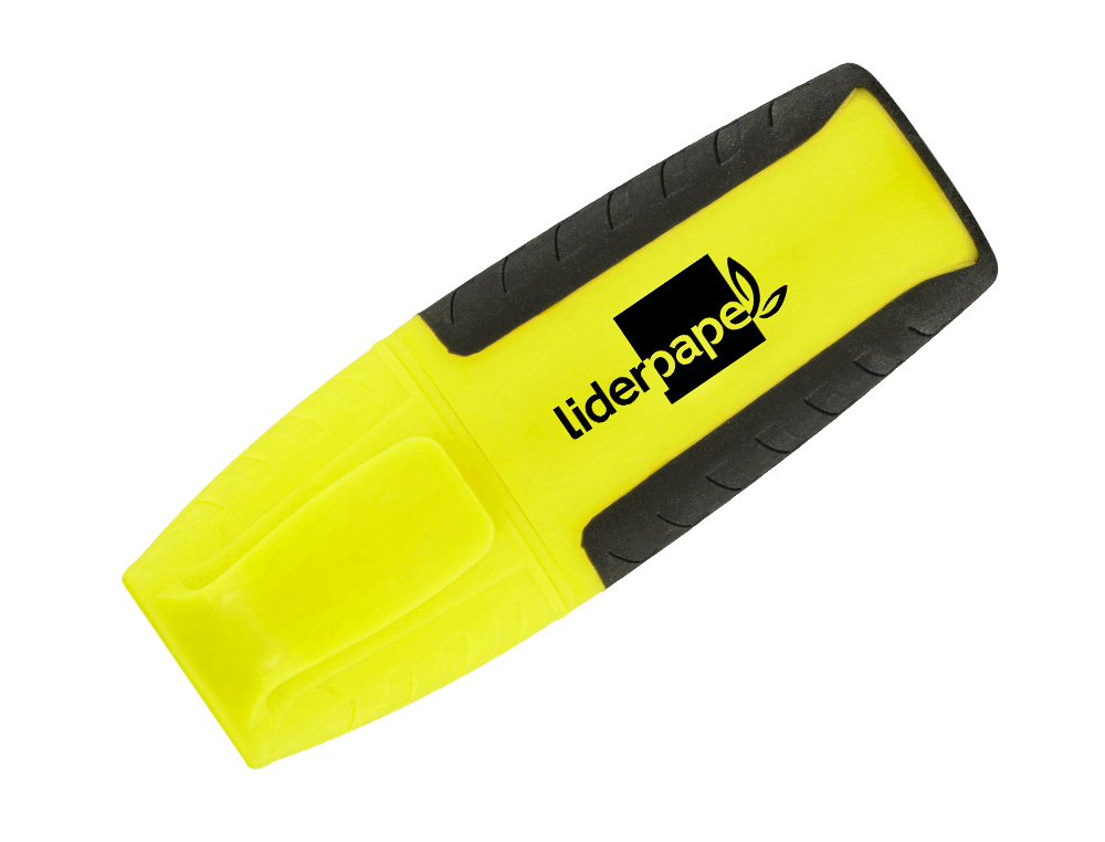SURLIGNEUR LIDERPAPEL FLUORESCENT MINI TRACÉ 1/4MM POINTE BISEAUTÉE GRIP CAOUTCHOUC COLORIS JAUNE