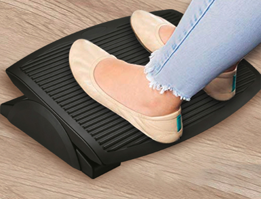 REPOSE-PIEDS Q-CONNECT POLYSTYRNE ERGONOMIQUE CONFORT SUPPORT INCLINAISON AJUSTABLE 450X115X340MM