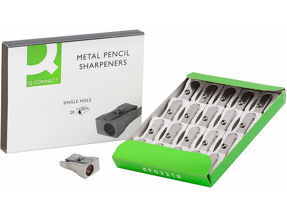 TAILLE-CRAYON Q-CONNECT CLASSIQUE ALUMINIUM ROBUSTE RSISTANT 1 USAGE