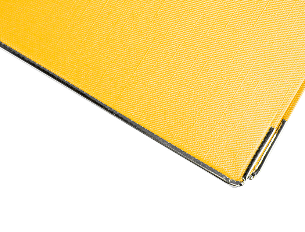 CLASSEUR LEVIER LIDERPAPEL DOCUMENTA A4+ CARTON REMBORDE DOS 75MM RADO METALLIQUE COLORIS JAUNE