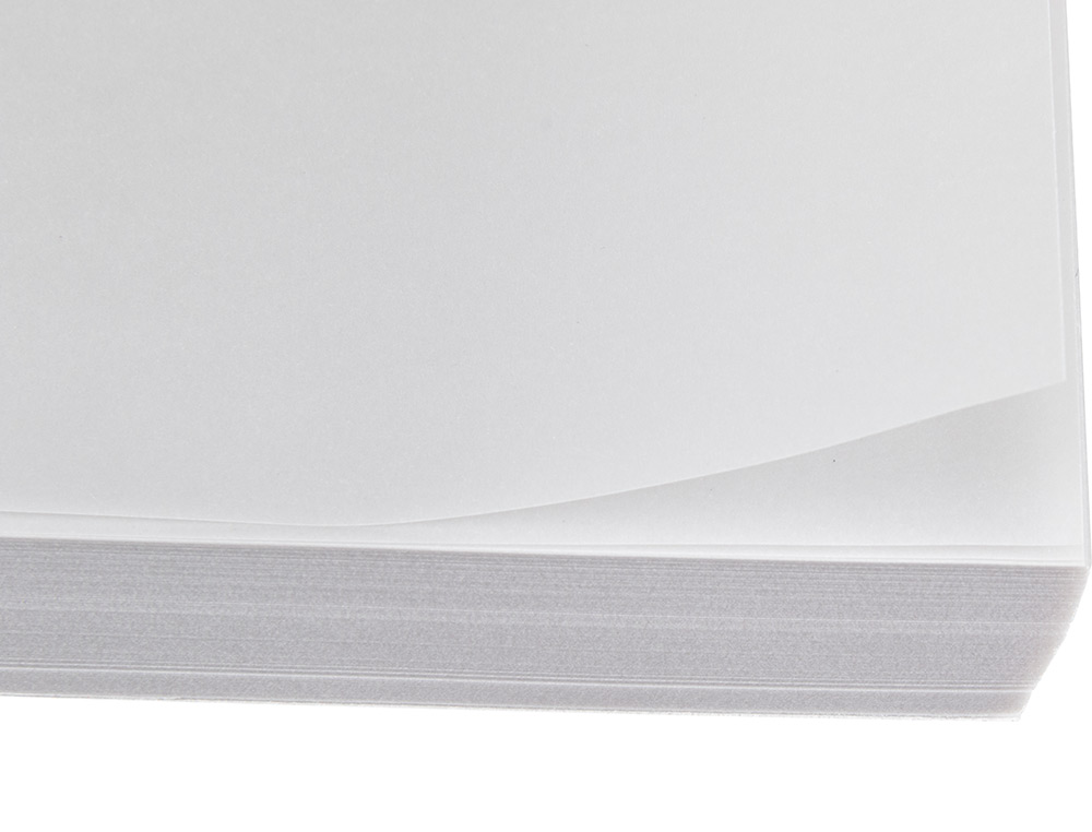 PAPIER VÉGÉTAL LIDERPAPEL CALQUE HAUTE TRANSPARENCE SURFACE RÉGULIÈRE SATINÉE 90G/M2 A4 210X297MM