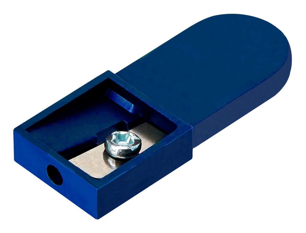 TAILLE-MINE LIDERPAPEL SUPPORTLATERAL MINES 2MM COLORIS BLEU