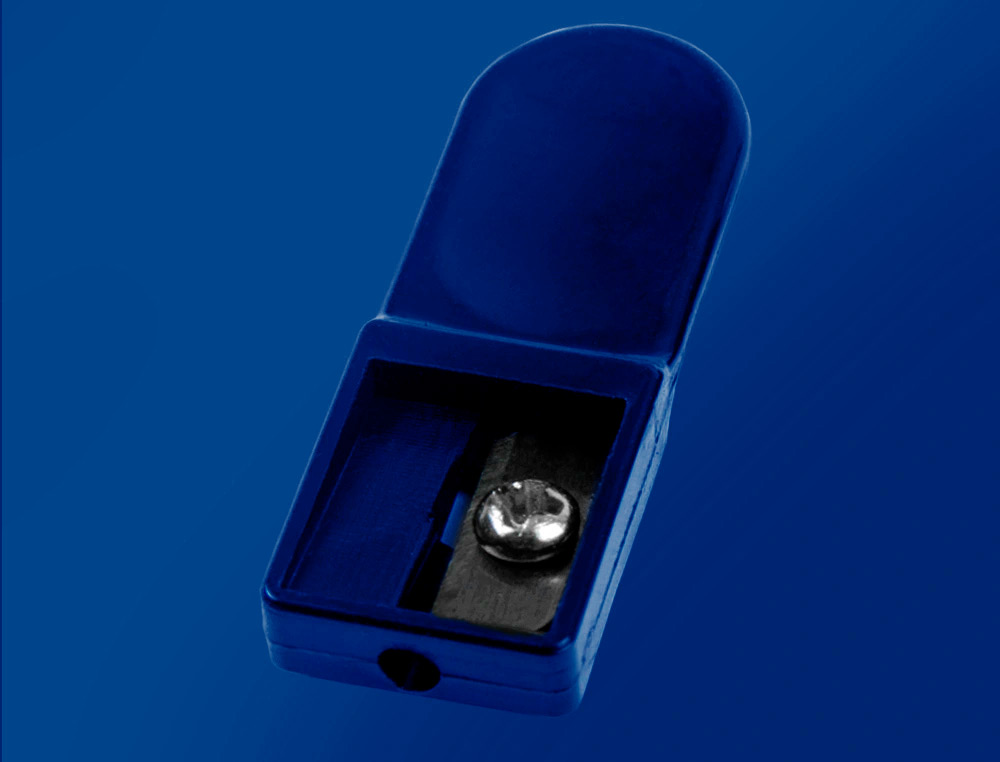 TAILLE-MINE LIDERPAPEL SUPPORTLATERAL MINES 2MM COLORIS BLEU