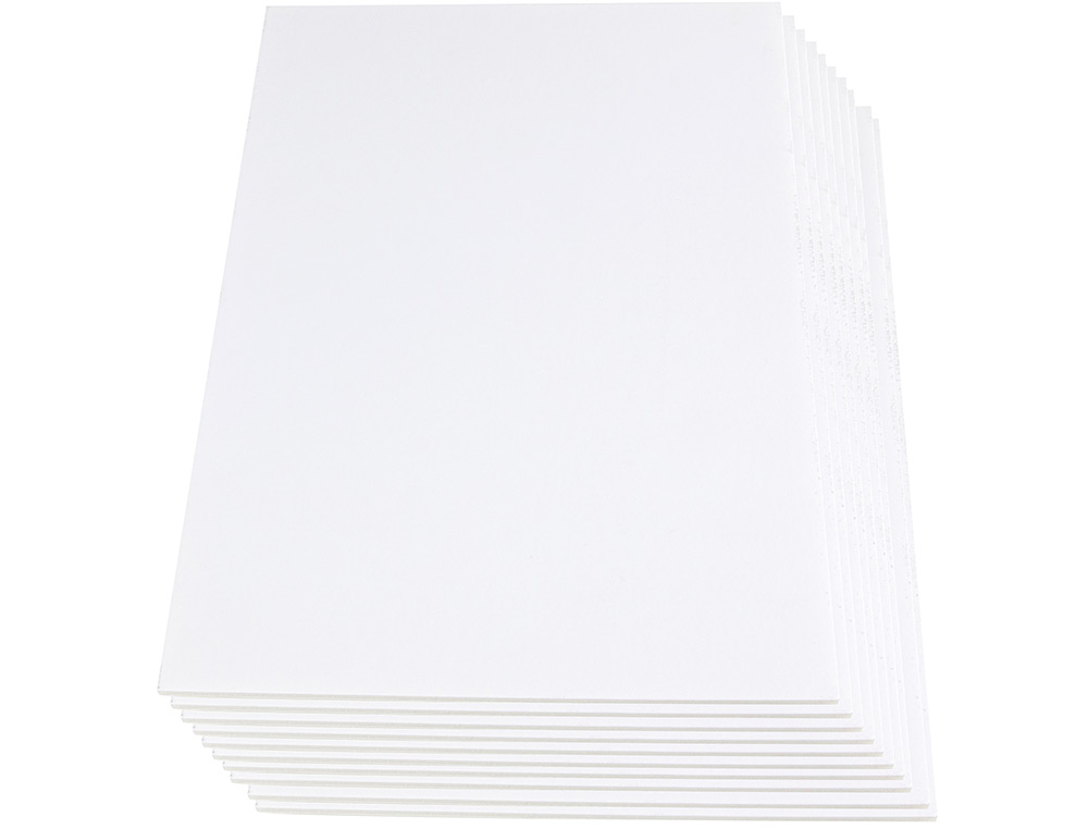 CARTON ENTRECOLLE LIDERPAPEL ADHESIF 50X70CM EPAISSEUR 3MM UNICOLORE BLANC