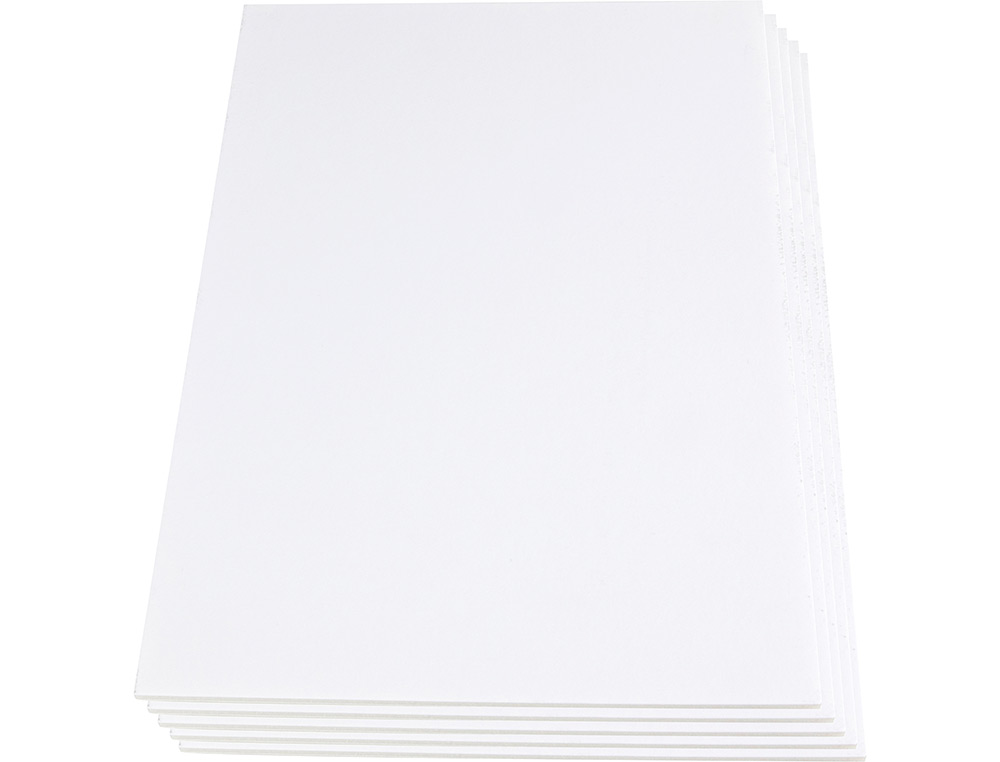 CARTON ENTRECOLLE LIDERPAPEL ADHESIF 100X140CM EPAISSEUR 5MM UNICOLORE BLANC
