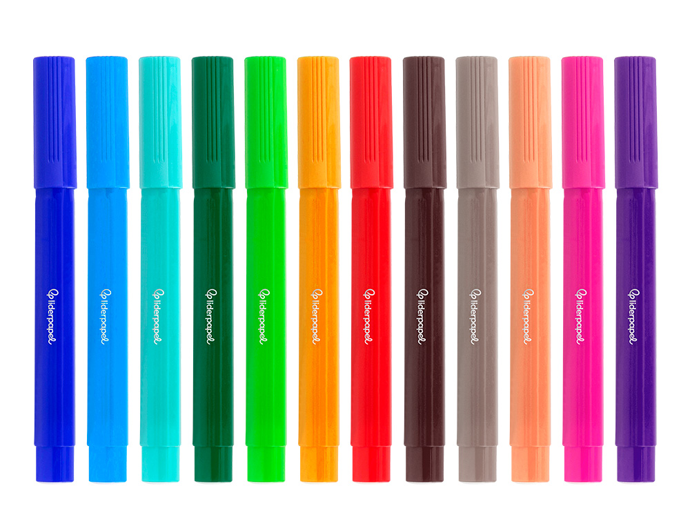 FEUTRE COLORIAGE LIDERPAPEL JUMBO LONGUEUR CRITURE 800M POINTE NYLON 5MM DIAMTRE TUI PLASTIQUE 12 UNITS