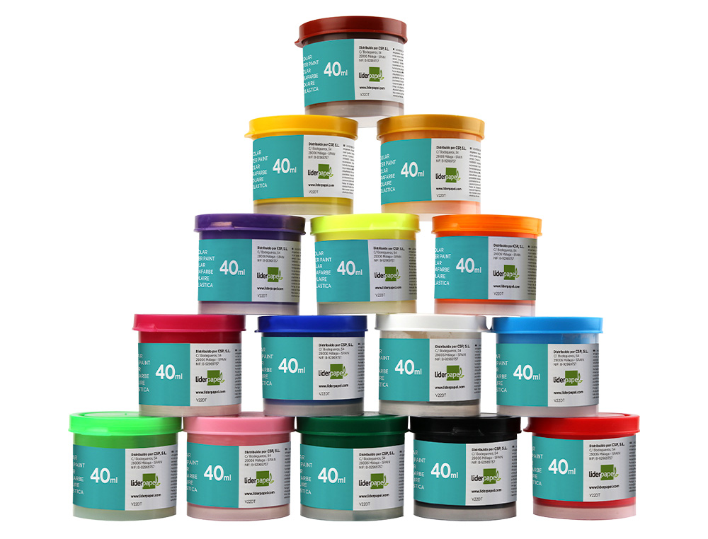 GOUACHE SCOLAIRE LIDERPAPEL COLORIS ROUGE POT 40ML