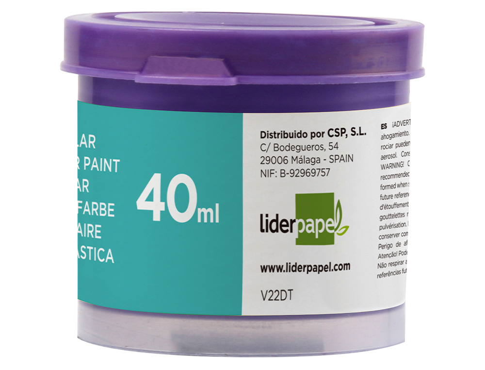 GOUACHE SCOLAIRE LIDERPAPEL COLORIS VIOLET POT 40ML