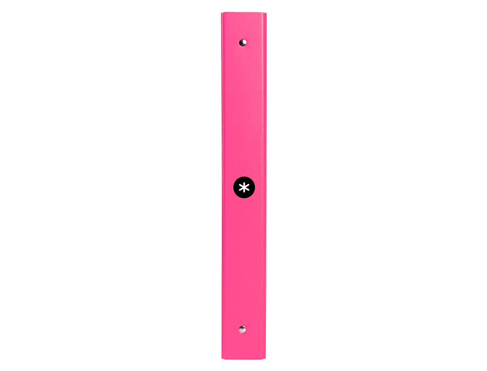 CLASSEUR ANTARTIK 4 ANNEAUX RONDS 25MM A4 CARTON REMBORDE COLORIS ROSE