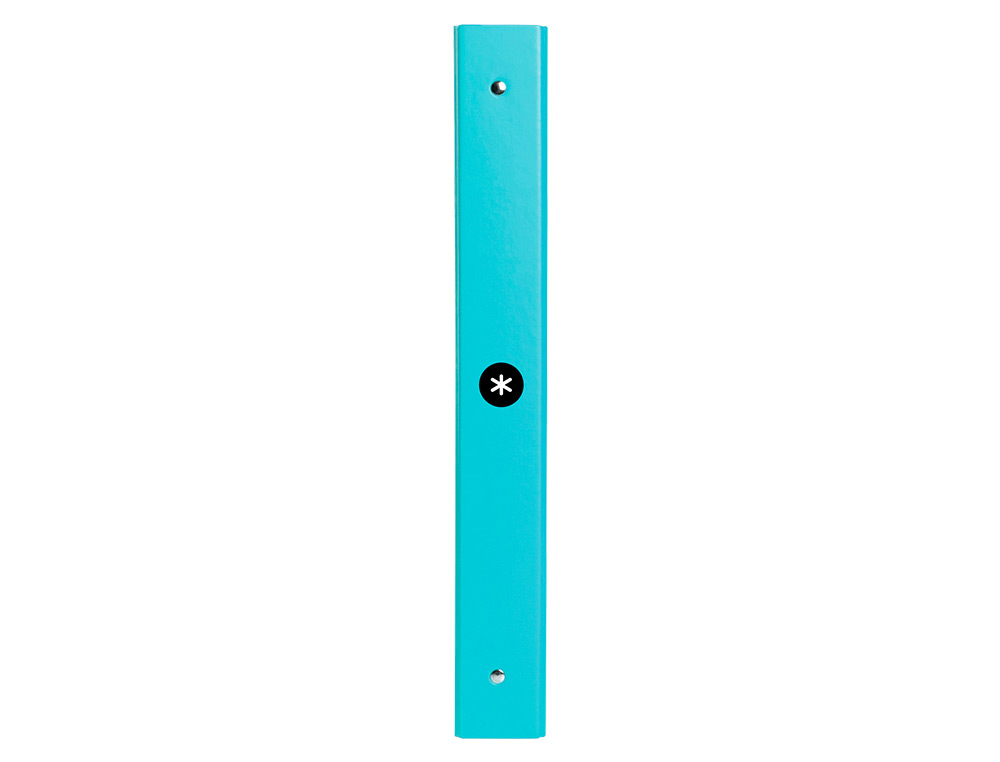 CLASSEUR ANTARTIK 4 ANNEAUX RONDS 25MM A4 CARTON REMBORDE COLORIS TURQUOISE