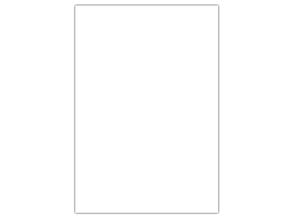 PAPIER CARTONNE LIDERPAPEL 50X65CM 240GR COLORIS BLANC   PAQUET 25 FEUILLES
