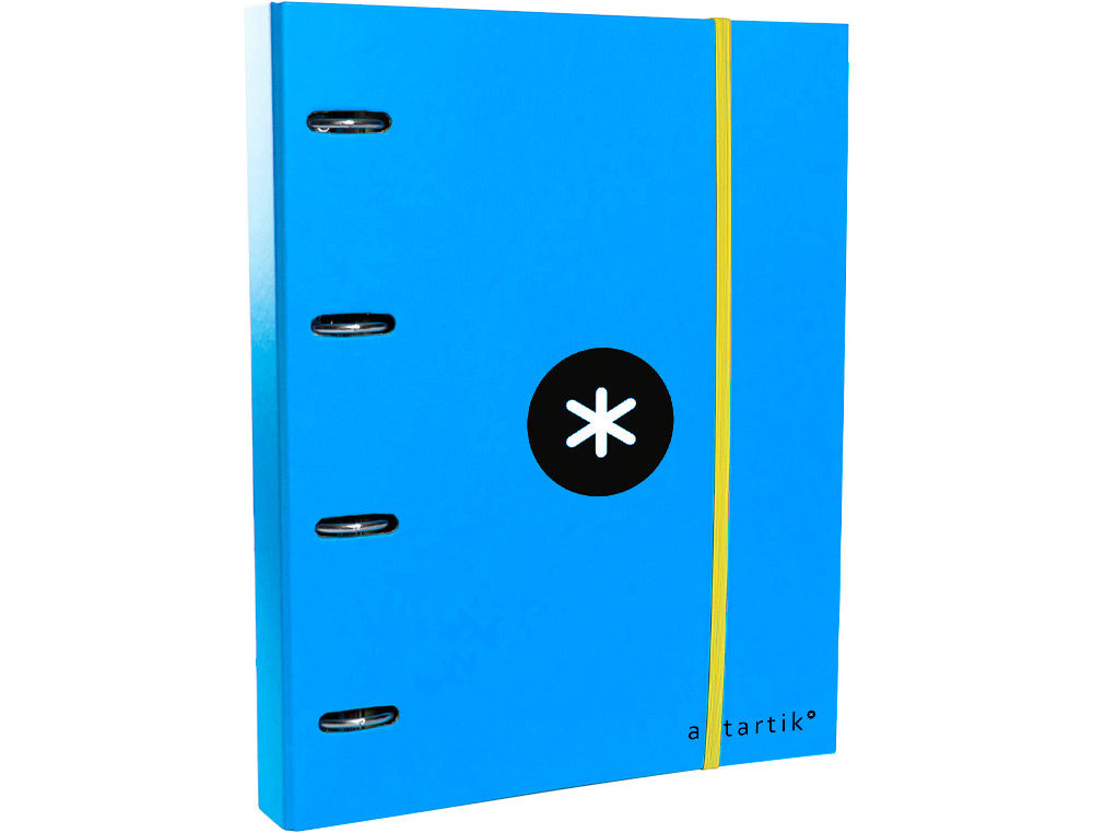 CLASSEUR ANTARTIK 4 ANNEAUX RONDS 40MM A4 CARTON REMBORDE FEUILLETS MOBILES QUADRILLAGE 5MM COLORIS BLEU
