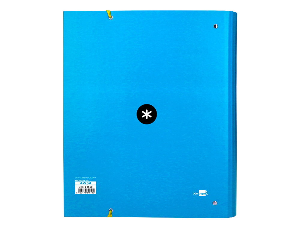 CLASSEUR ANTARTIK 4 ANNEAUX RONDS 40MM A4 CARTON REMBORDE FEUILLETS MOBILES QUADRILLAGE 5MM COLORIS BLEU