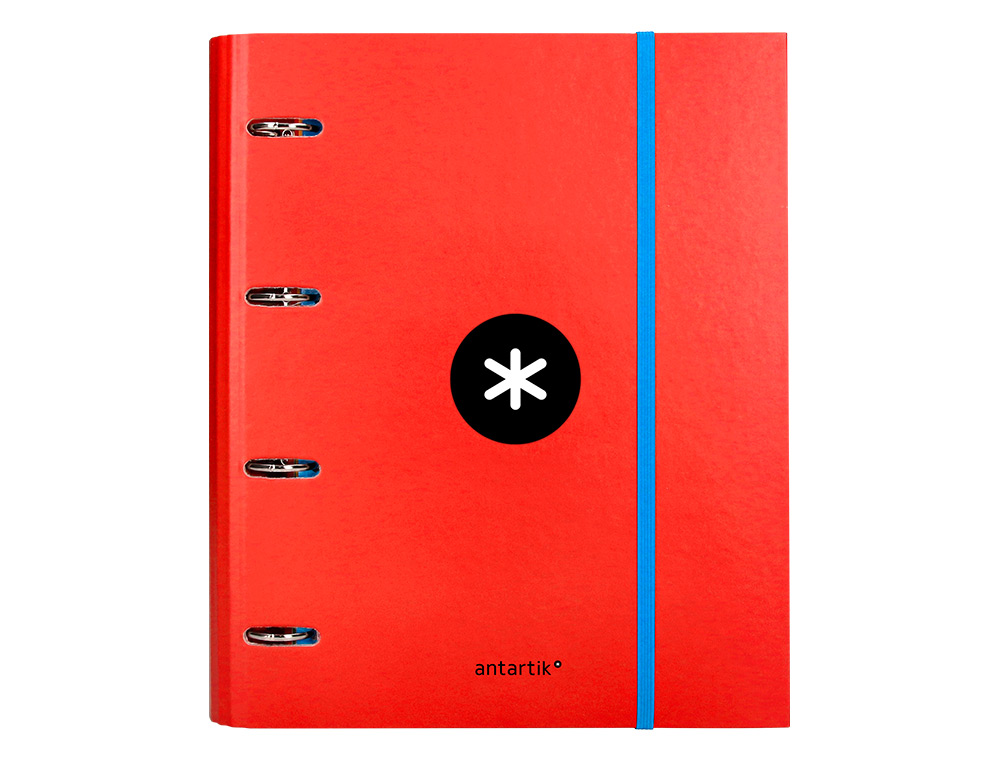 CLASSEUR ANTARTIK 4 ANNEAUX RONDS 40MM A4 CARTON REMBORDE FEUILLETS MOBILES Q5X5 COLORISASSORTIS