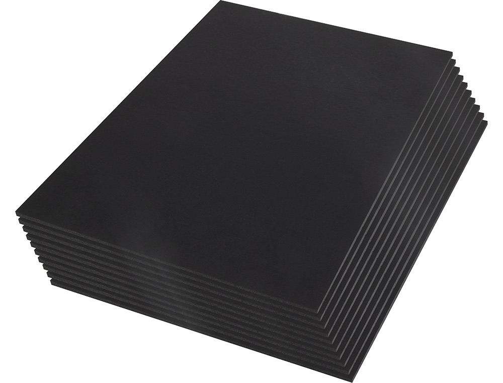 CARTON ENTRECOLLE LIDERPAPEL A3 EPAISSEUR 5MM UNICOLORE NOIR