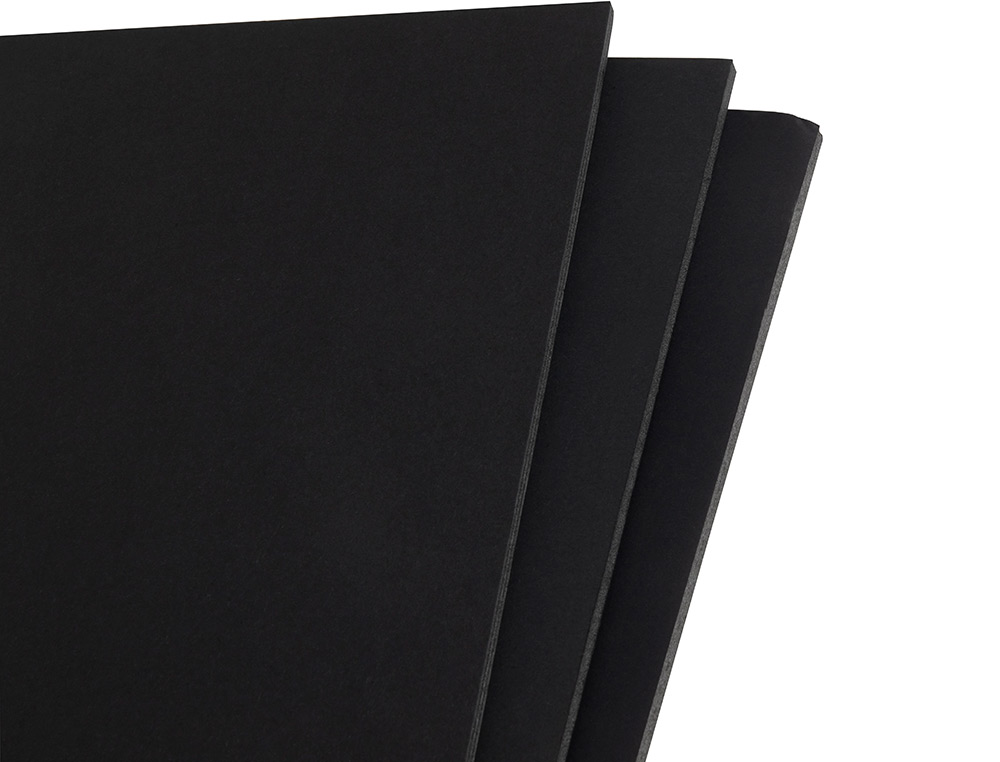 CARTON ENTRECOLLE LIDERPAPEL A3 EPAISSEUR 5MM UNICOLORE NOIR