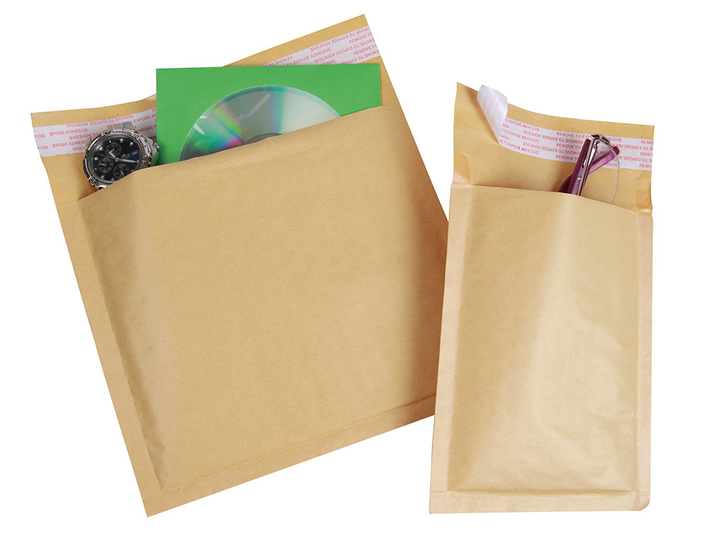 POCHETTE BULLES D'AIR Q-CONNECT 175X165MM CD/DVD 82G KRAFT MATELASSE RABAT DROIT AUTO-ADHESIVE SANS FENETRE LOT 100 UNI