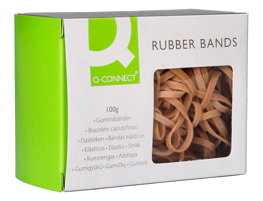 BRACELET CAOUTCHOUC Q-CONNECT N.33 90X3MM BOTE FENTRE 100G